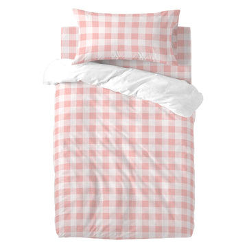 Bettbezug-Set HappyFriday Basic Kids Rosa Babybettchen Vichy 2 Stücke
