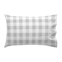 Bettbezug-Set HappyFriday Basic Kids Grau Babybettchen Vichy 2 Stücke