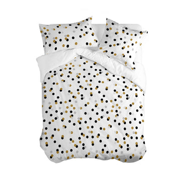 Bettdeckenbezug HappyFriday Blanc Golden dots Bunt 220 x 220 cm