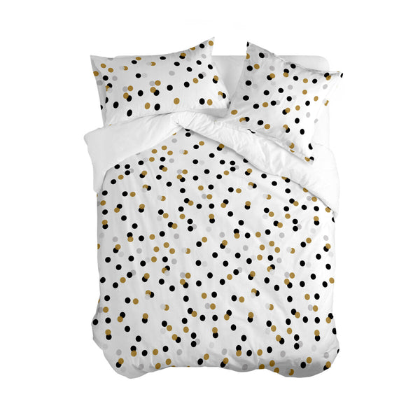 Bettdeckenbezug HappyFriday Blanc Golden dots Bunt 220 x 220 cm