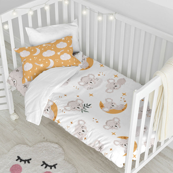 Bettbezug-Set HappyFriday Moshi Moshi Baby Koala Bunt Babybettchen 2 Stücke