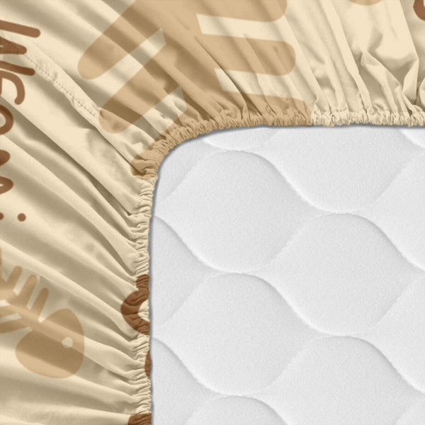 Bettlaken HappyFriday MR FOX Beige Bunt 60 x 120 x 14 cm