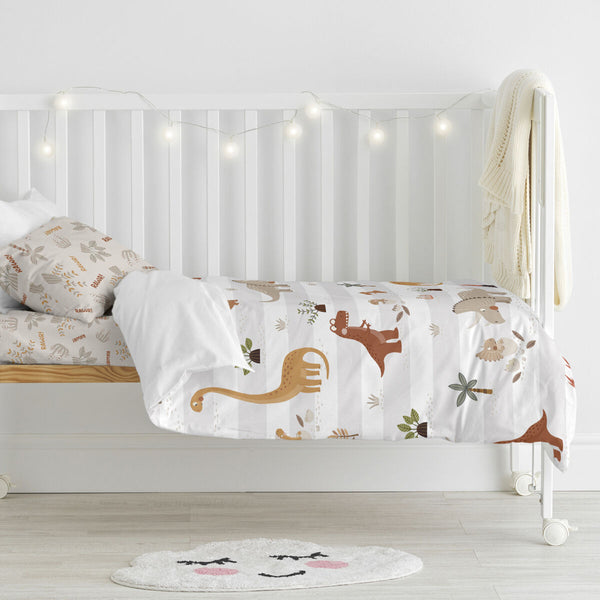 Bettbezug-Set HappyFriday Moshi Moshi Dino Family Bunt Babybettchen 2 Stücke