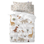 Bettbezug-Set HappyFriday Moshi Moshi Dino Family Bunt Babybettchen 2 Stücke