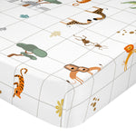 Bettlaken HappyFriday Mini savanna Weiß Bunt 70 x 140 x 14 cm