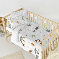Bettbezug-Set HappyFriday Mini savanna Bunt Babybettchen 2 Stücke