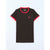 Damen Kurzarm-T-Shirt Nexus CAMIGUIN Schwarz Rot