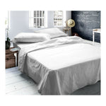 Bettwäsche-Set Naturals Tencel Weiß Einzelmatratze 160 x 270 cm