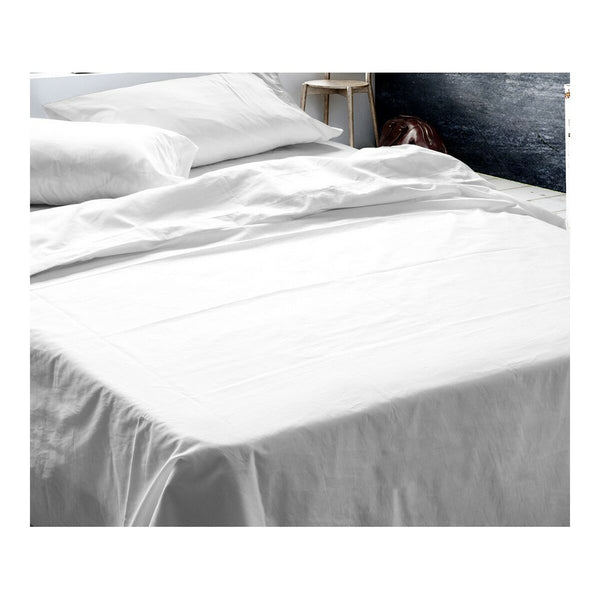 Bettwäsche-Set Naturals Tencel Weiß Einzelmatratze 160 x 270 cm