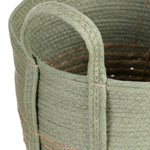 Korbsatz 42 x 42 x 48 cm Minze Naturfaser (3 Stücke)