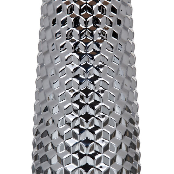 Tischlampe Beige Silberfarben Sackleinen aus Keramik 60 W 220 V 240 V 220-240 V 26 x 26 x 49,5 cm