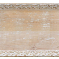 Tablett für Snacks 45,5 x 30,5 x 5,5 cm Weiß Mango-Holz (2 Stück)