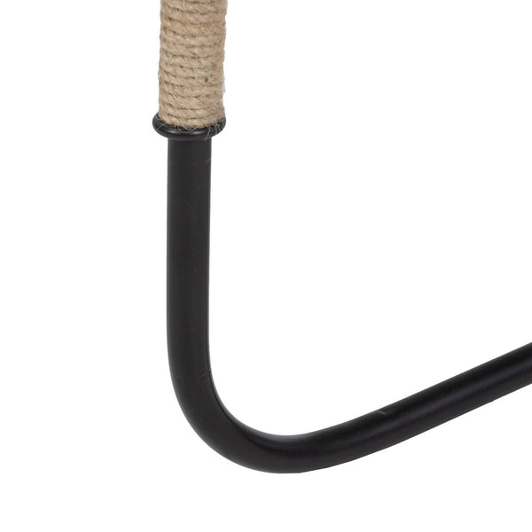 Beistelltisch 40,5 x 40,5 x 66 cm natürlich Schwarz Holz Eisen