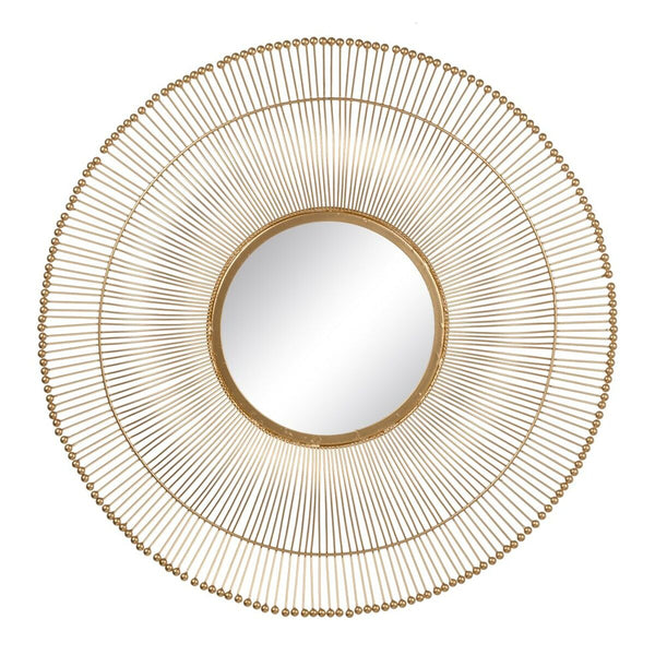 Wandspiegel 76 x 4 x 76 cm Gold Metall