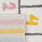 Kinderteppich 100 % Baumwolle 160 x 120 cm 160 x 120 x 1 cm