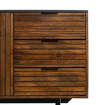 Anrichte ABNER Braun Schwarz Eisen Mango-Holz 160 x 40 x 75 cm