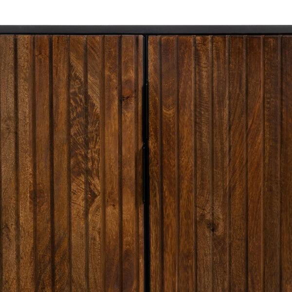 Anrichte ABNER Braun Schwarz Eisen Mango-Holz 160 x 40 x 75 cm