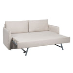 Sofa Beige Polyester Leinen 210 x 93 x 95 cm