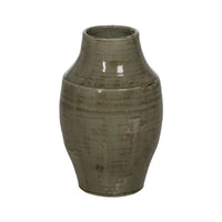 Vase grün aus Keramik 26,5 x 26,5 x 41 cm