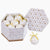 Weihnachtsbaumkugeln Weiß Gold Papier Polyfoam 7,5 x 7,5 x 7,5 cm (14 Stück)