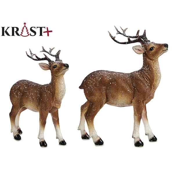 Weihnachtsschmuck Krist+ Weiß Braun 8,5 x 21 x 17 cm