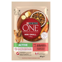 Nassfutter Purina Mini/Small Active Beef Rind und Kalbfleisch 85 g