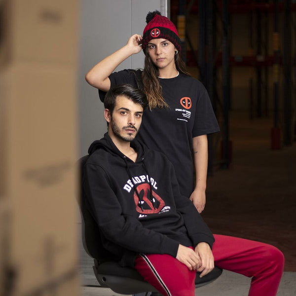 Herren Sweater mit Kapuze Deadpool Schwarz