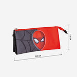 Dreifaches Mehrzweck-Etui Spider-Man Rot