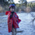 Wasserfeste Poncho mit Kapuze Spider-Man Rot