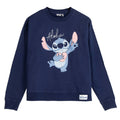 Damen Sweater ohne Kapuze Stitch Dunkelblau