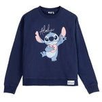 Damen Sweater ohne Kapuze Stitch Dunkelblau