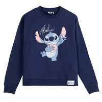 Damen Sweater ohne Kapuze Stitch Dunkelblau