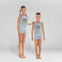 Schlafanzug Für Kinder Bluey Hellblau (4 Jahre)