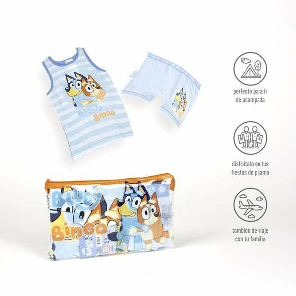 Schlafanzug Für Kinder Bluey Hellblau (4 Jahre)