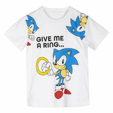 Kurzarm-T-Shirt für Kinder Sonic Weiß