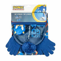 Mütze, Schal und Handschuhe Sonic 2-8 Jahre