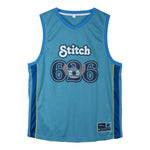 Basketball-T-Shirt Stitch Blau Unisex