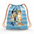 Rucksacktasche mit Bändern Bluey Blue 42,0 x 32,0 cm