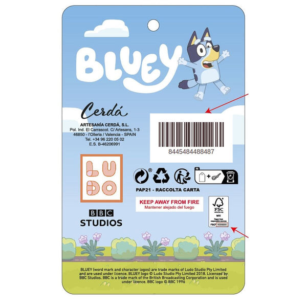Badetuch Bluey Blau 33 x 27 x 7 cm