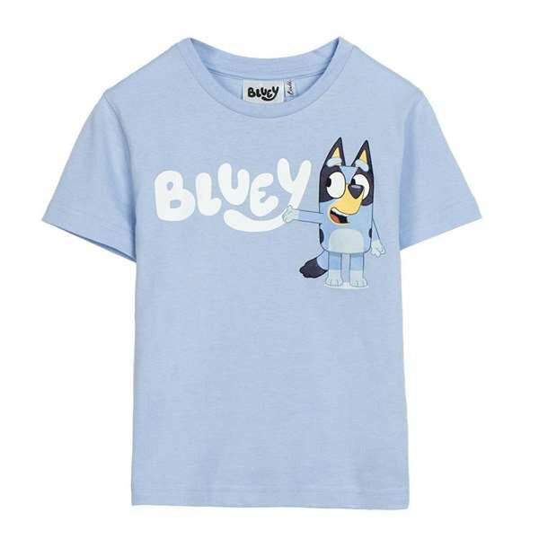 Jungen Kurzarm-T-Shirt Bluey Hellblau