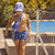 Jungen-Badeshorts Stitch Dunkelblau