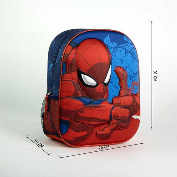 Schulrucksack 3D Spider-Man Blau 25,0 x 31,0 x 10,0 cm