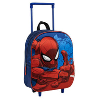 Schulrucksack mit Rädern Spider-Man Blau 3D