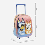 Schulrucksack 3D mit Rädern Bluey Rosa 25,0 x 31,0 x 10,0 cm