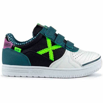 Hallenfußballschuhe für Erwachsene Munich G-3 Kid Vco 434 türkis