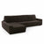 Bezug für Chaiselongue mit langem Arm links Sofaskins NIAGARA Braun (Restauriert A)