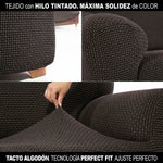 Bezug für Chaiselongue mit langem Arm links Sofaskins NIAGARA Braun (Restauriert A)
