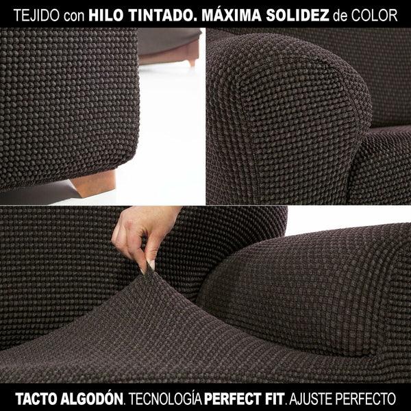 Bezug für Chaiselongue mit langem Arm links Sofaskins NIAGARA Braun (Restauriert A)