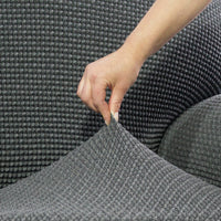 Bezug für Chaiselongue mit langem Arm links Sofaskins Dunkelgrau (Restauriert A)