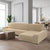 Bezug für Chaiselongue mit langem Arm rechts Sofaskins Beige (Restauriert B)